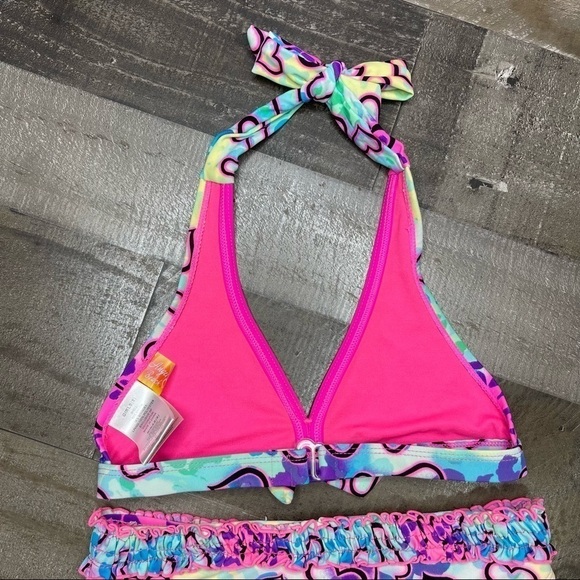 Angel Beach Heart Pattern Bikini Set size 8 - Picture 7 of 9